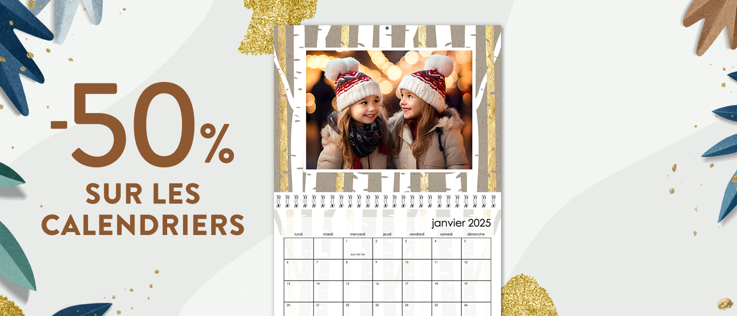 -50 % sur les calendriers