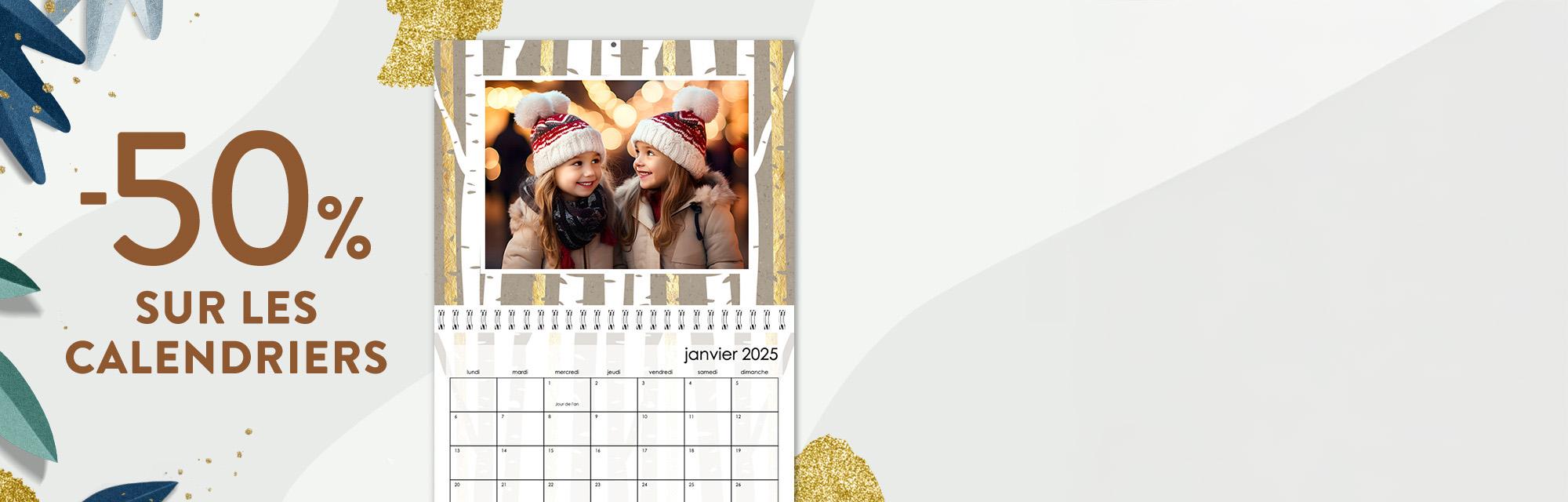  -50 % sur les calendriers 