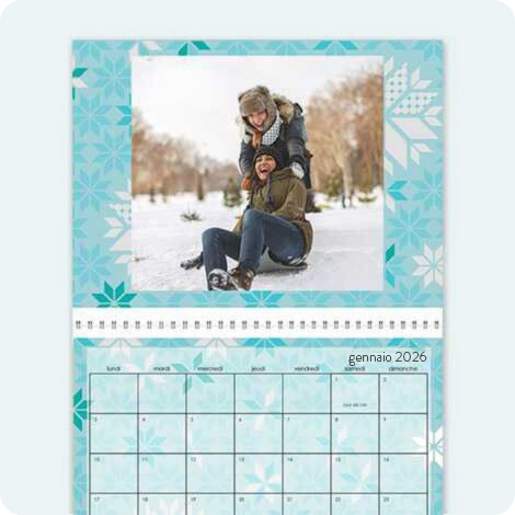 Calendario creativo design forme geometriche