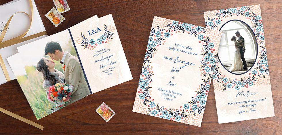 Idée de Mariage 1 : Conceptions de Cartes Assorties
