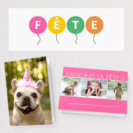 carte Invitations Fêtes