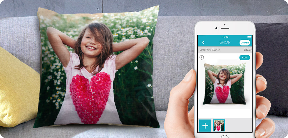 Fotokissen mit Ihrem Handy erstellen