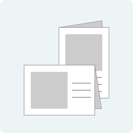 Cartes de voeux pliées