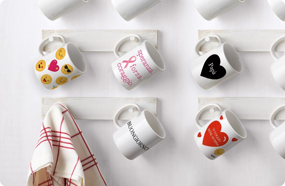 5 differenti tazze personalizzate
