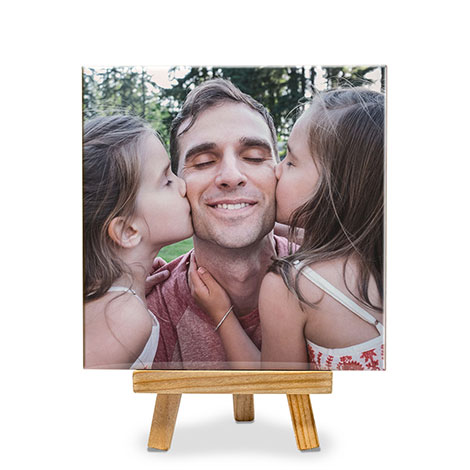 Fotokachel auf Staffelei
