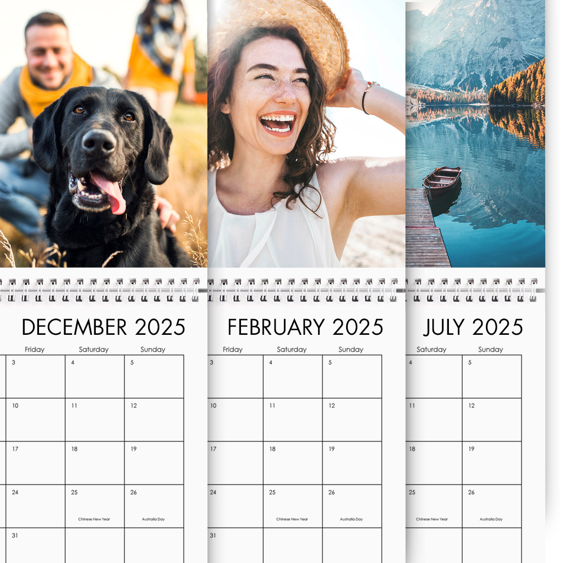 Start from any month - Choose which month to start your calendar on