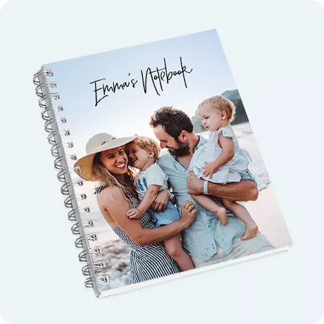 photo notebook, custom notebook, personalised notebook