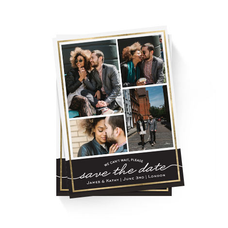 Save the Date Gold Frame
