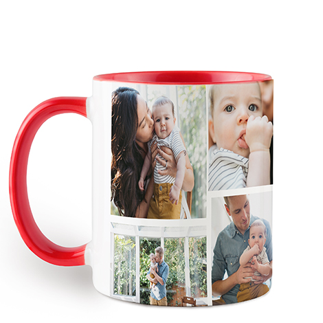 Icon Collage Red Colorful Mug, 11 oz.