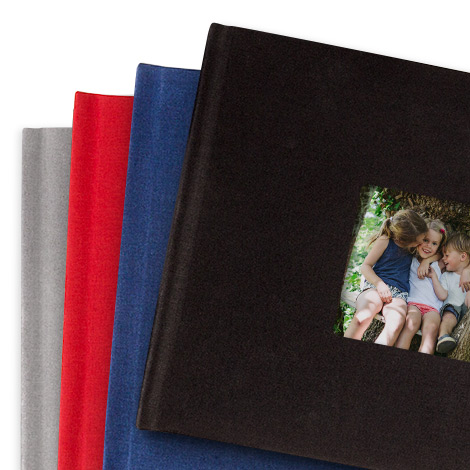 Linen hardcover with window