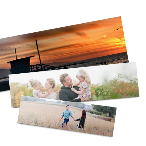 Mehrere Panoramabilder mit Familie in der Natur und Sonnenuntergang