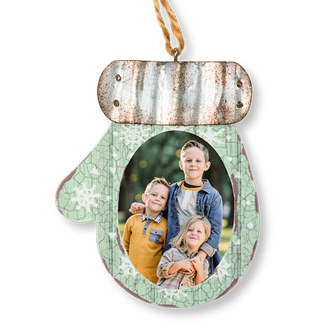 Rustic Mitten Ornament