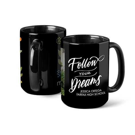 Icon Photo Coffee Mug, 15oz, Black