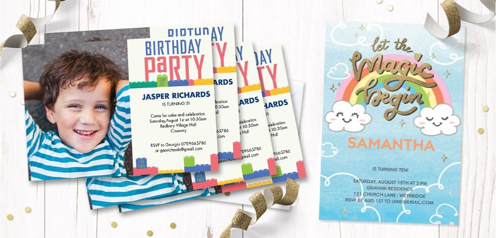 Image of birthday invitations 
