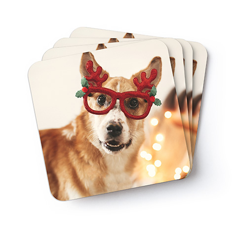 Square Stone Coasters, Set of 4