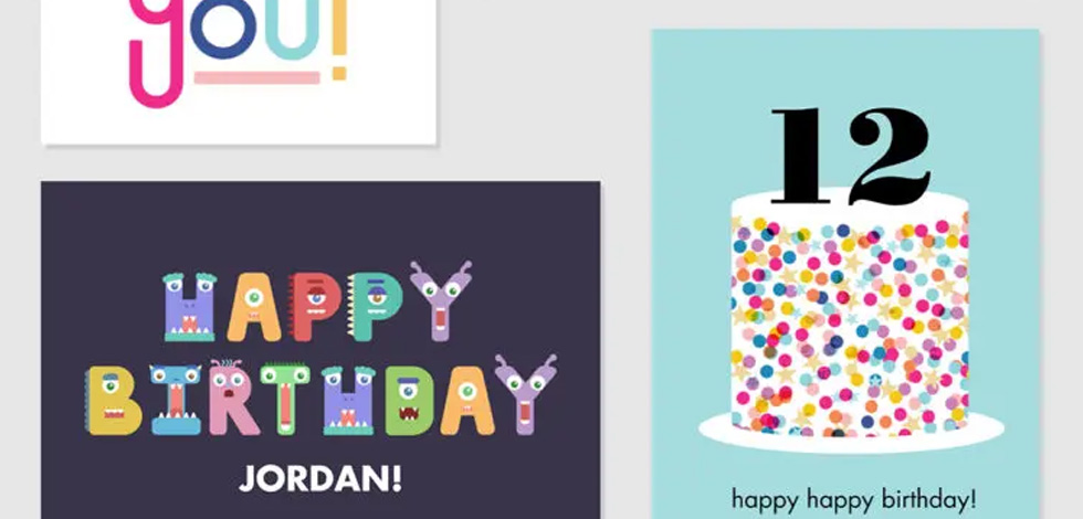 Custom birthday Greeting cards