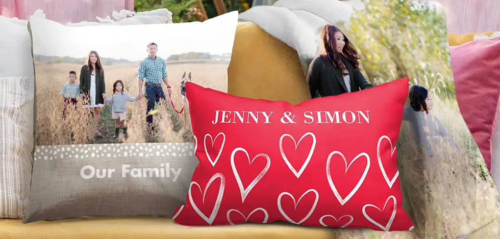 Personalized throw pillows