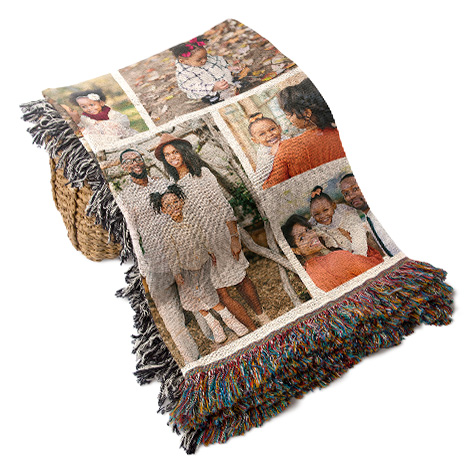 Collage woven blanket clearance
