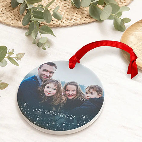 Frosted Acrylic Photo Ornament.