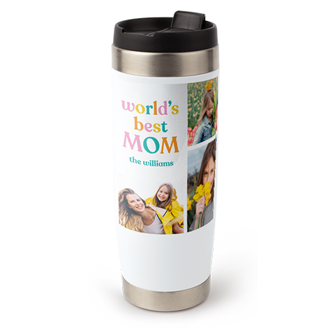 15oz Tumbler Coffee Mug Handle & Lid Travel Cup Mom Wife Blessed Life Mother