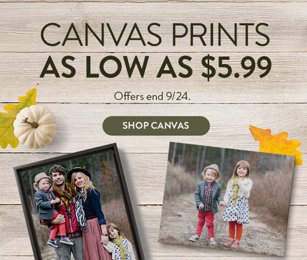 Canvas Prints as low as $5.99