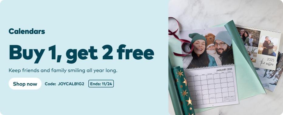 Buy 1, Get 2 Calendars free