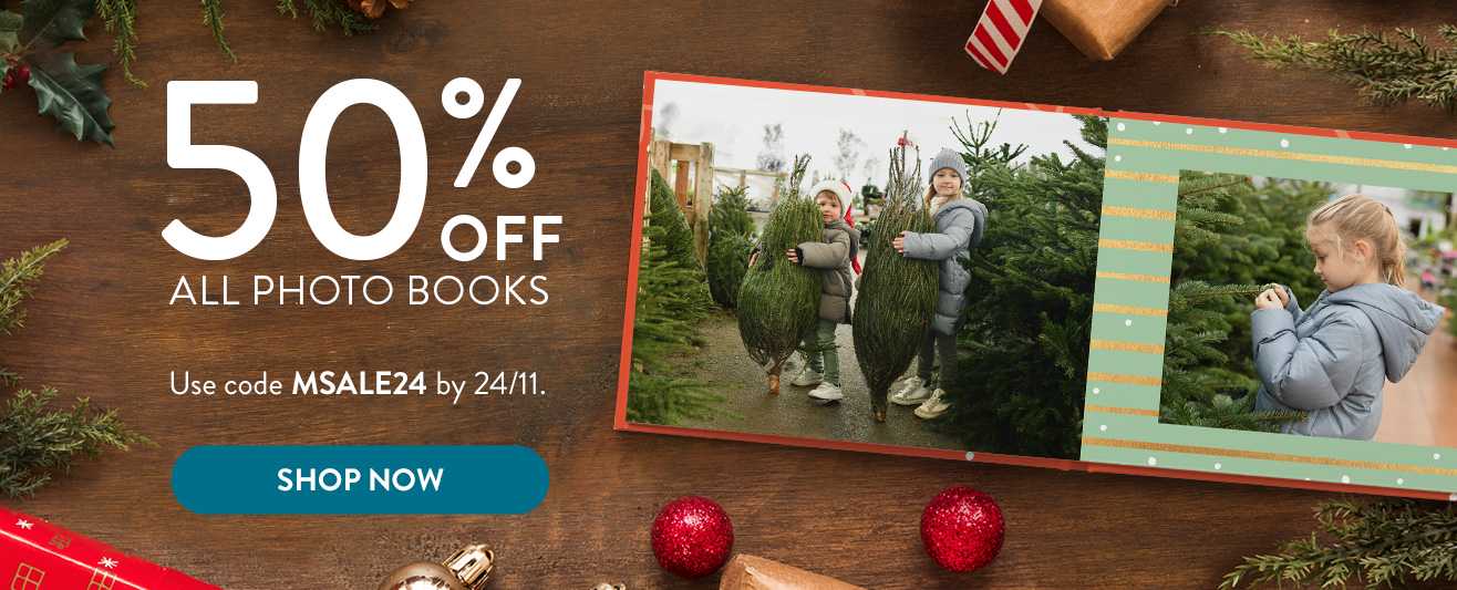 50% off photo books