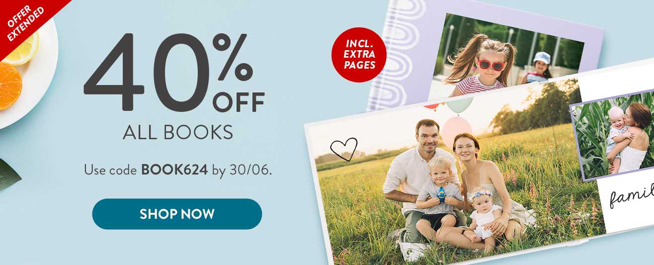40% off Photo Books