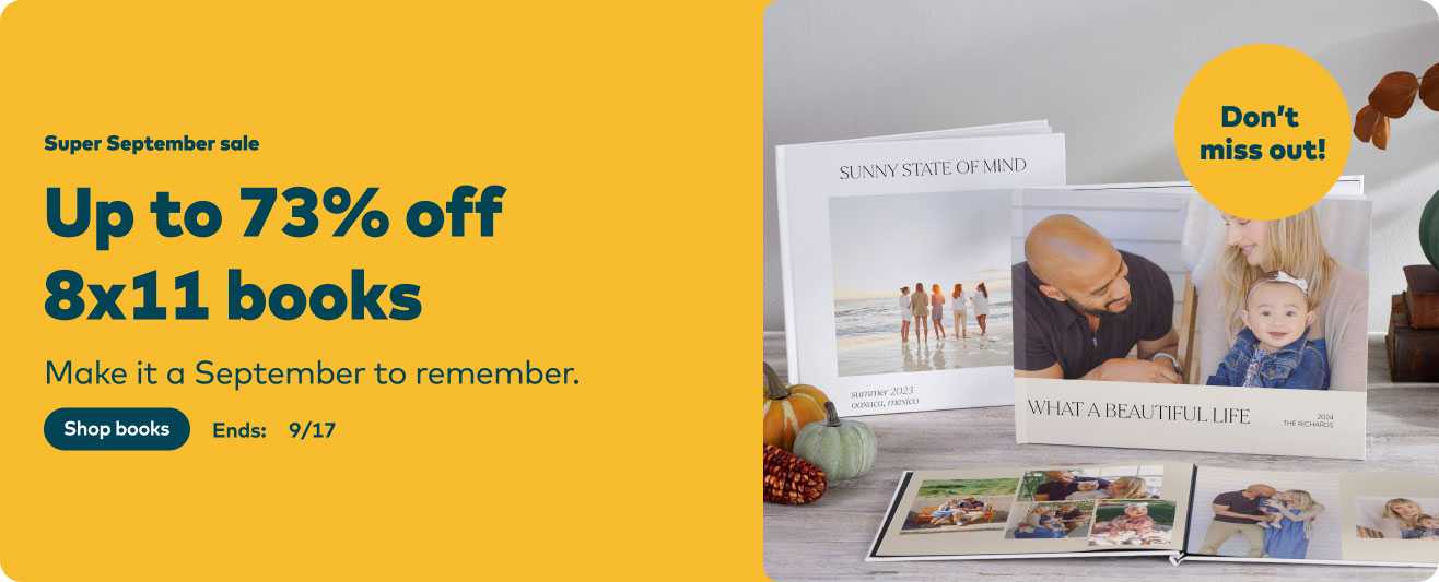 Up to 73% off Photo books