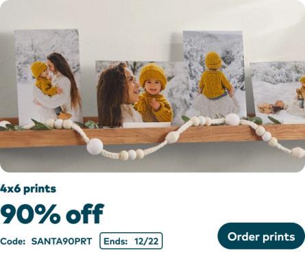 90% off 4x6 Prints