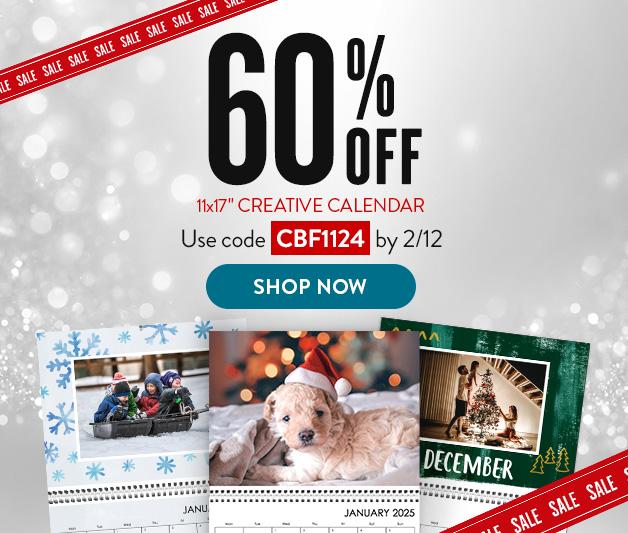 60% off creative calendar