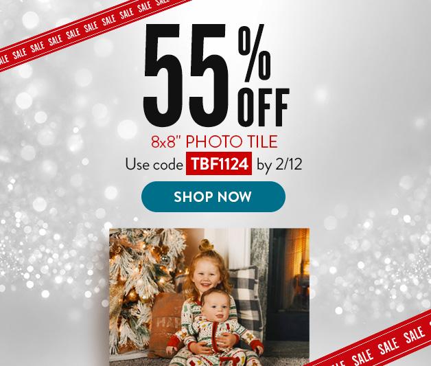 55% off photo tiles