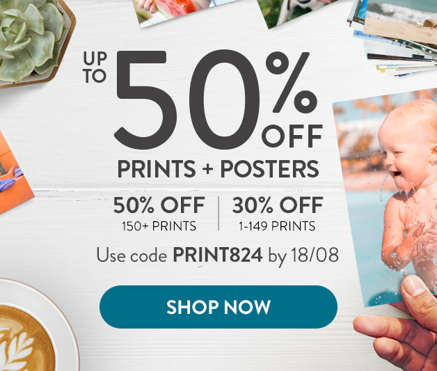 Up to 50% off Prints & Posters