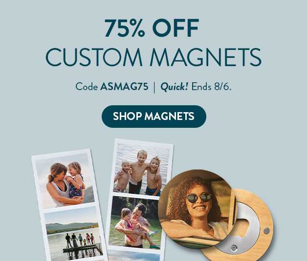 75% off Magnets