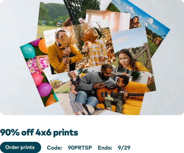 90% off 4x6 Prints