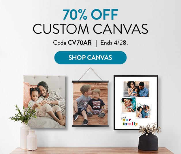 70% off Canvas Prints