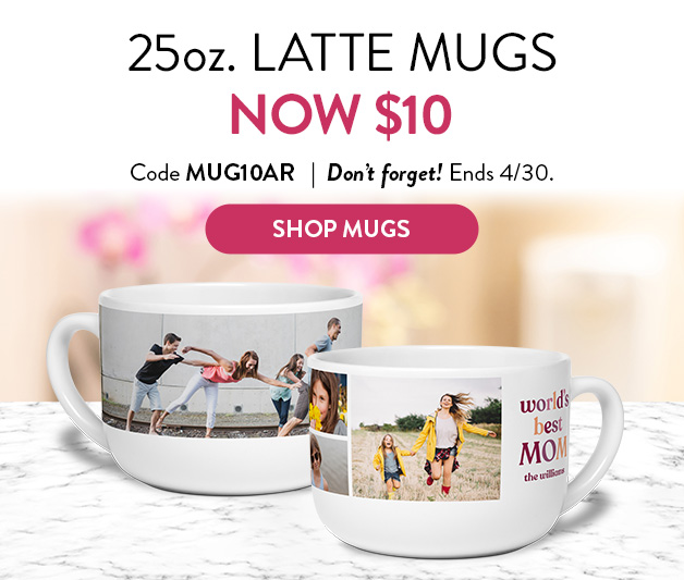 Latte Mugs now $10