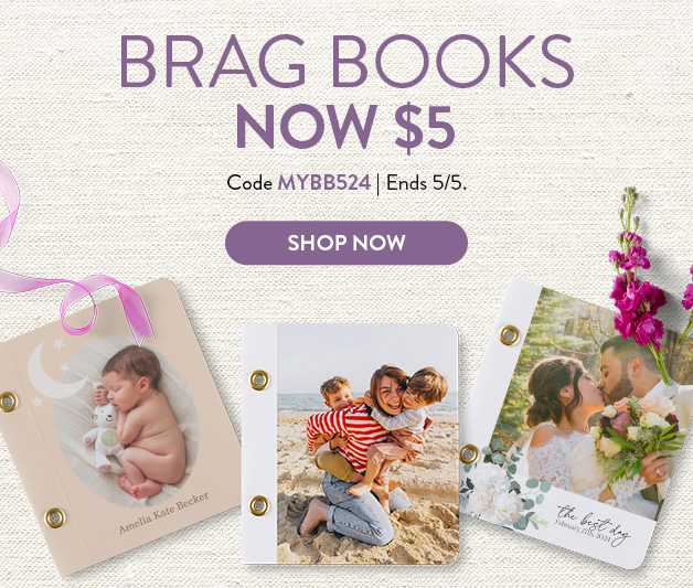 Brag Books now $5