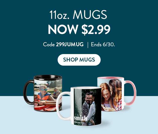 11oz. Mugs for $2.99