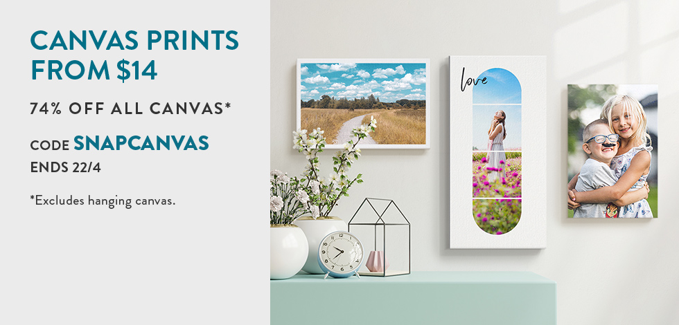 74% off all Canvas*