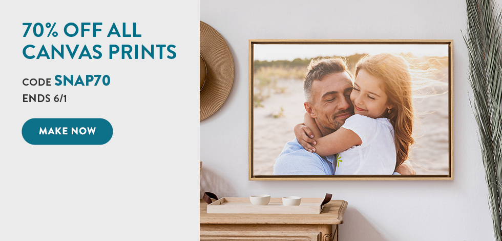 70% off all Canvas Prints