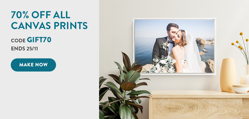 70% off all Canvas Prints