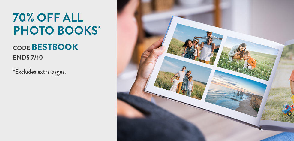 70% off all Photo Books*