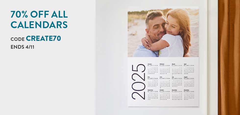 70% off all Calendars