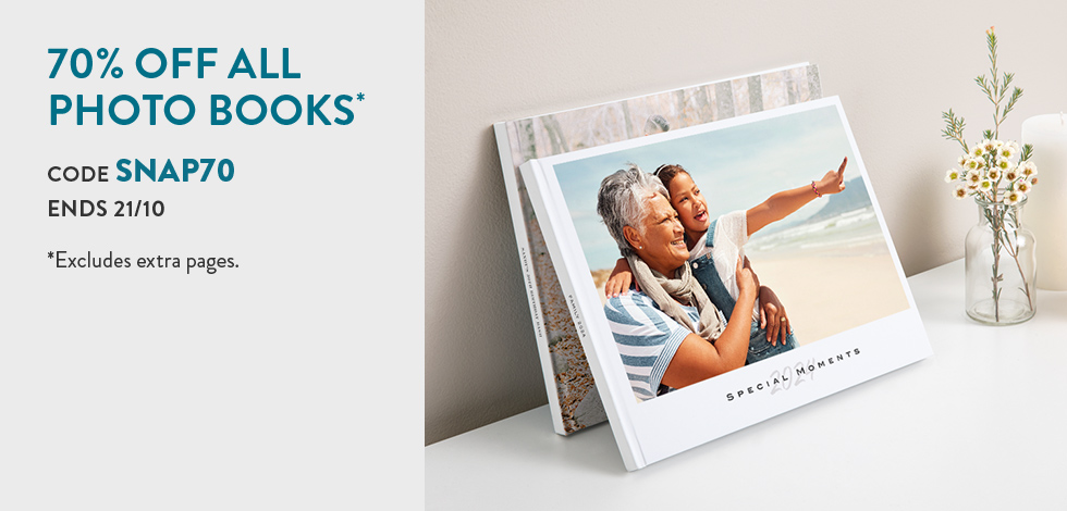 70% off all Photo Books*