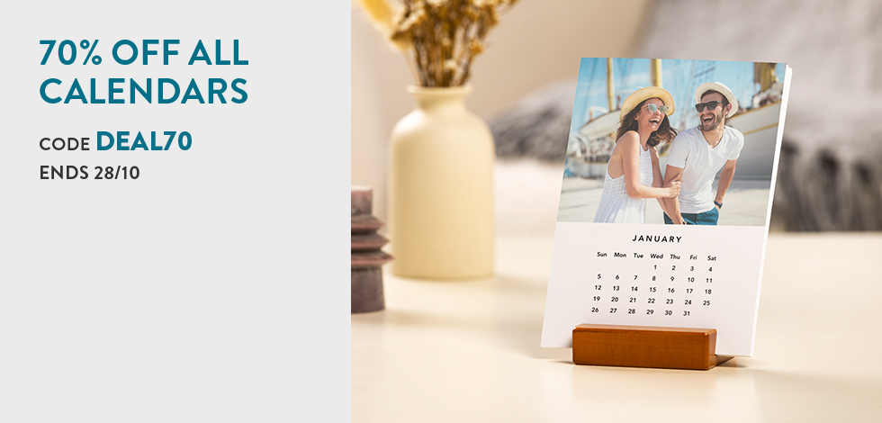 70% off all Calendars