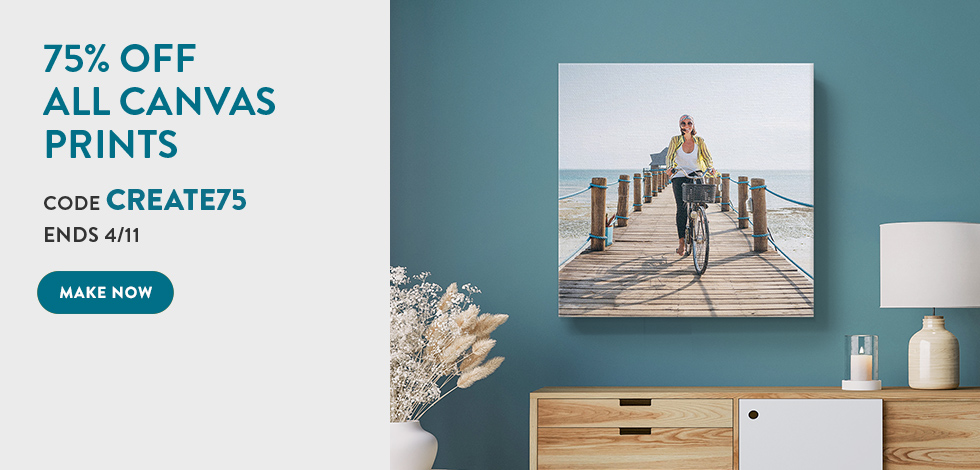 75% off all Canvas Prints