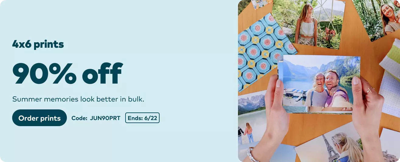 90% off 4x6 Prints