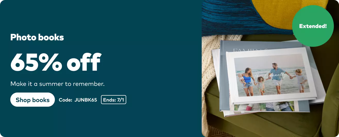 65% off Photo Books