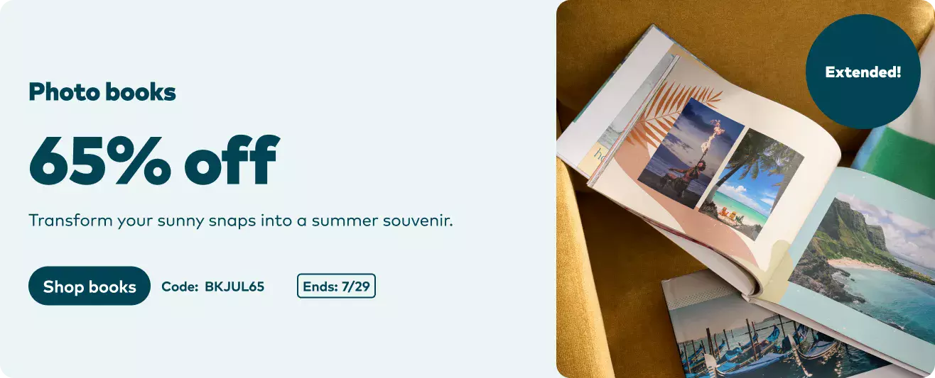 65% off Photo Books